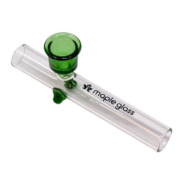Maple Glass Green Glass Pipe 4.5 Inches