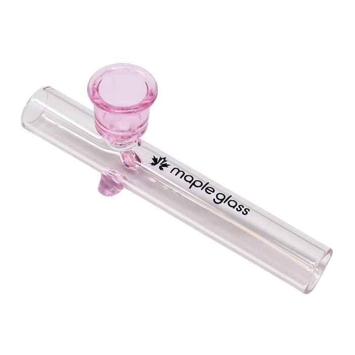 Maple Glass Pink Glass Pipe 4.5 Inches