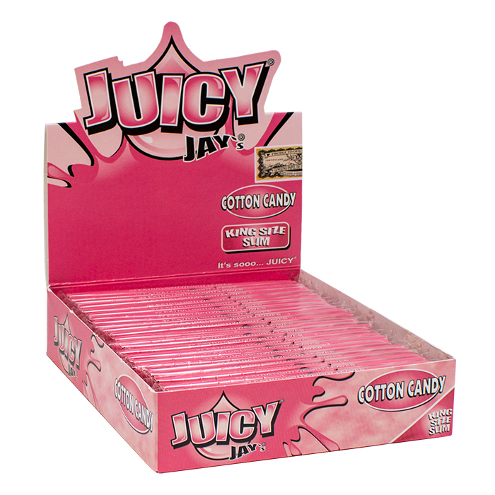 Juicy Jay Rolling Paper Cotton Candy King Size Slim Ct 24