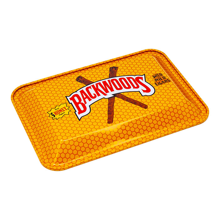 Backwoods Yellow Small Rolling Tray With Magnetic Lid