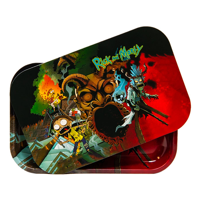 Rick And Morty Devil Medium Rolling Tray With Magnetic Lid
