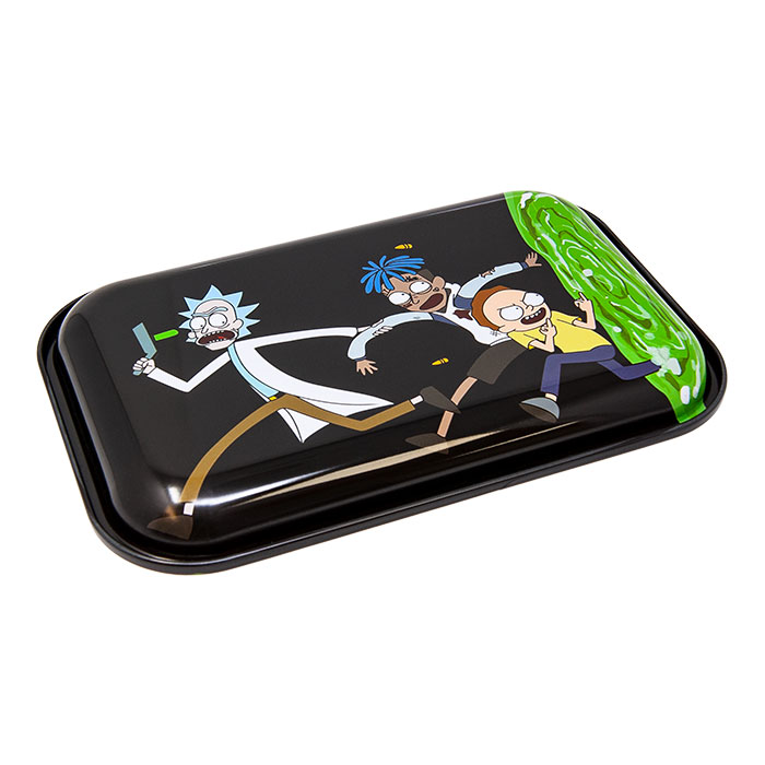 Rick And Morty Runs Medium Rolling Tray With Lid