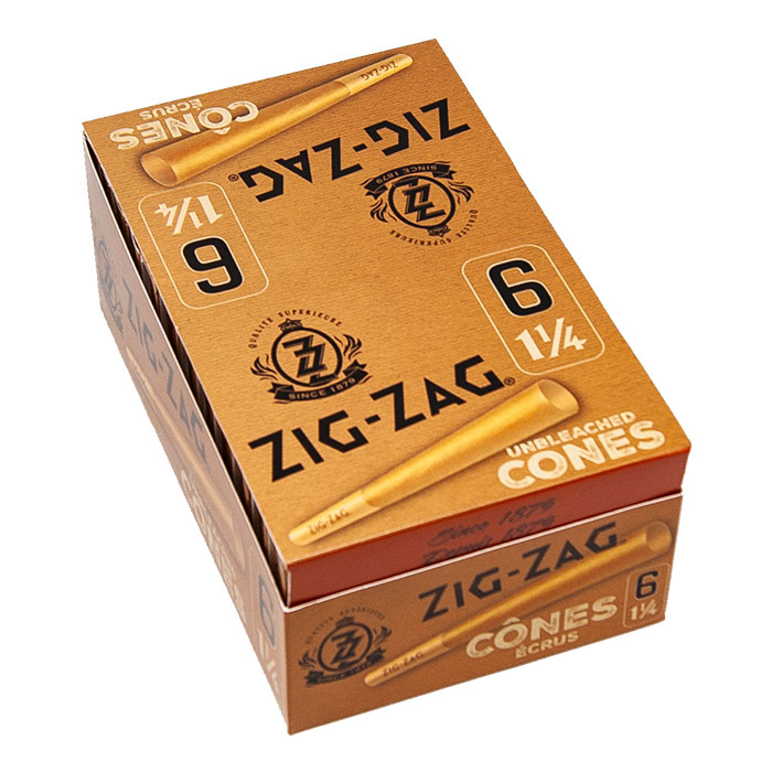 Zig Zag Ultra Thin Slow Burning Cones 1 1/4