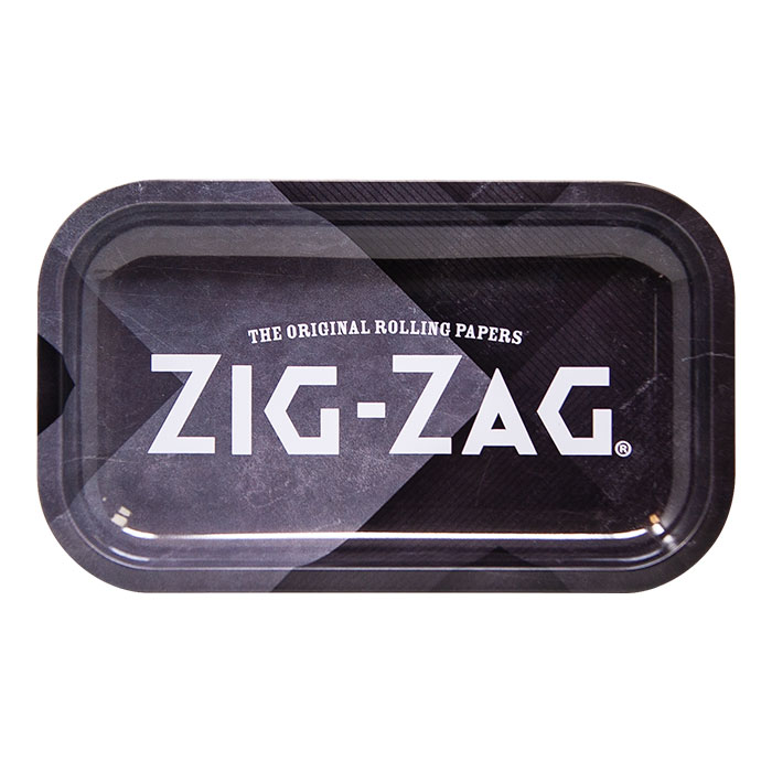 Zig Zag Black Metal Medium Rolling Tray