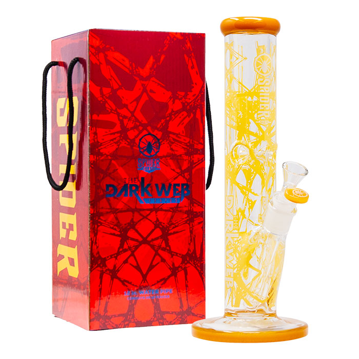 Jade Yellow Darkweb Series 12 Inches Bong from the house of Spider Glass
