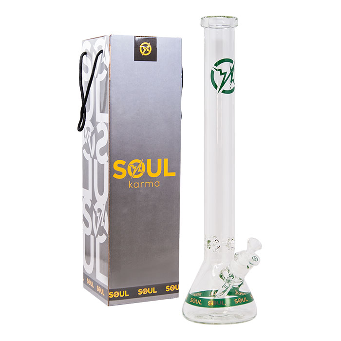 Soul Glass 9mm Thick Teal Glass Beaker Bong 24 Inches