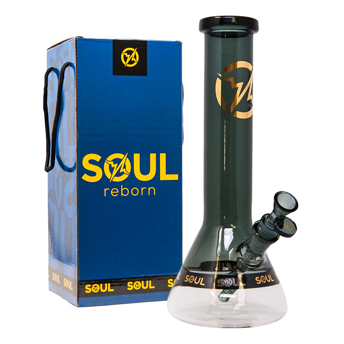 Gray Reborn Series 12 Inches Beaker Bong By Soul Glass