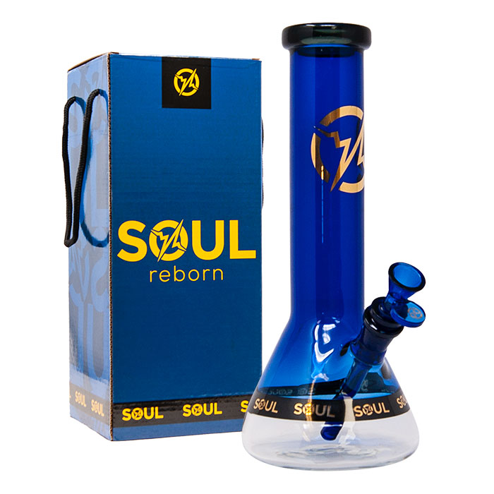 Blue Reborn Series 12 Inches Beaker Bong By Soul Glass