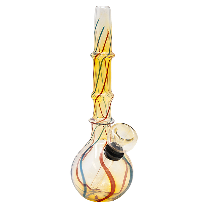 COLORED BRIM AND BOTTOM GLASS MINI BONG 5 INCHES