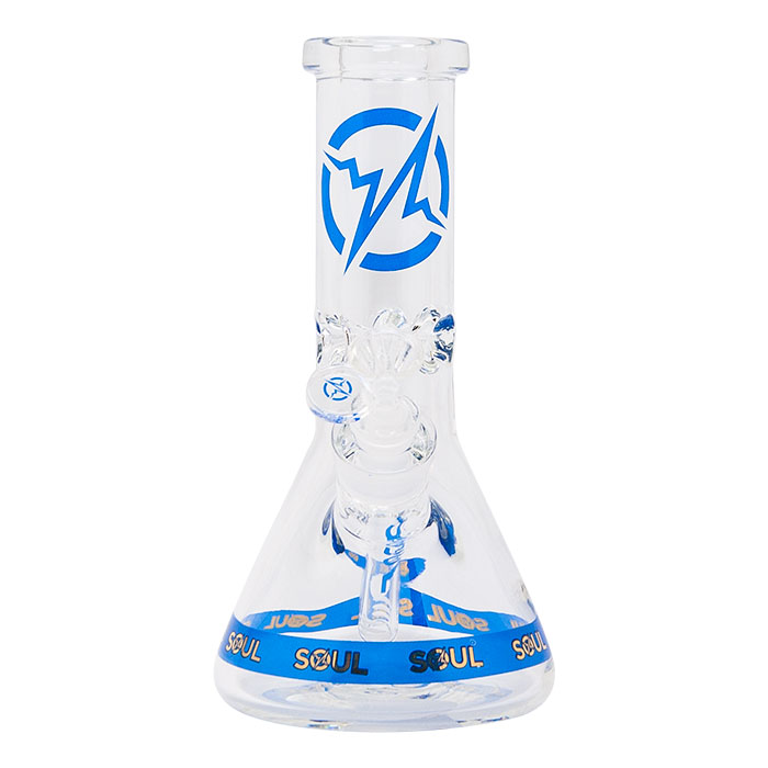 Blue Soul Glass 9mm Thick Glass Beaker Bong 10 Inches