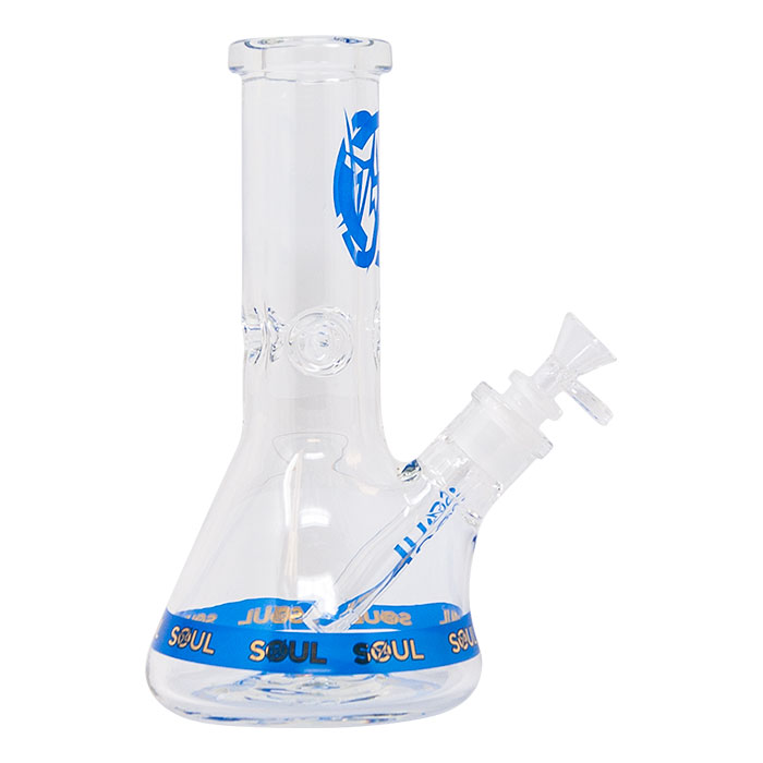 Blue Soul Glass 9mm Thick Glass Beaker Bong 10 Inches