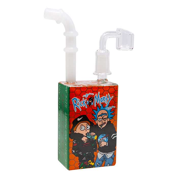 Gangster with Rick and Morty 7 Inches Glass Dab Rigs