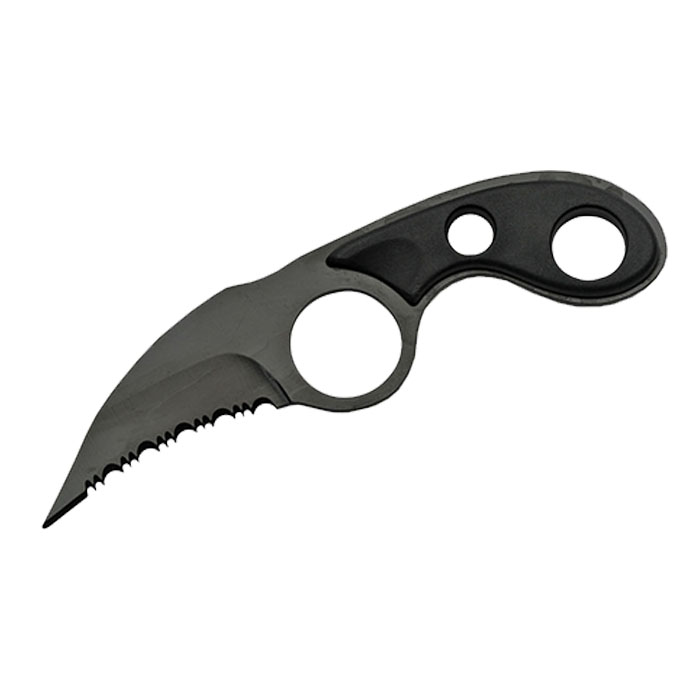 Serrated Hawk Blade Neck Hunting Knife 5 Inches