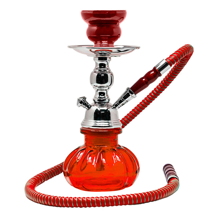 Red Pumpkin Stainless Steel Hookah 10 Inches