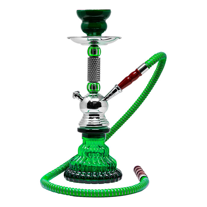 Beaded Design Green Hookah 12 Inches