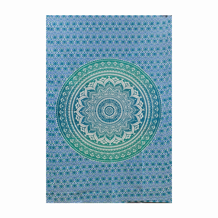 Cotton Ombre Green Maple Tapestry