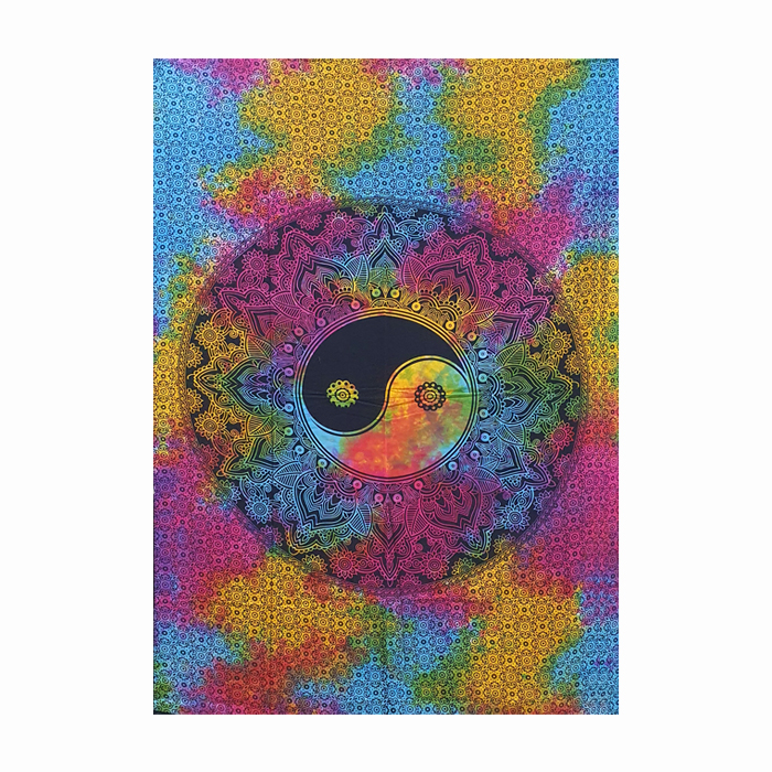 Cotton Yin Yang Multi Color Maple Tapestry