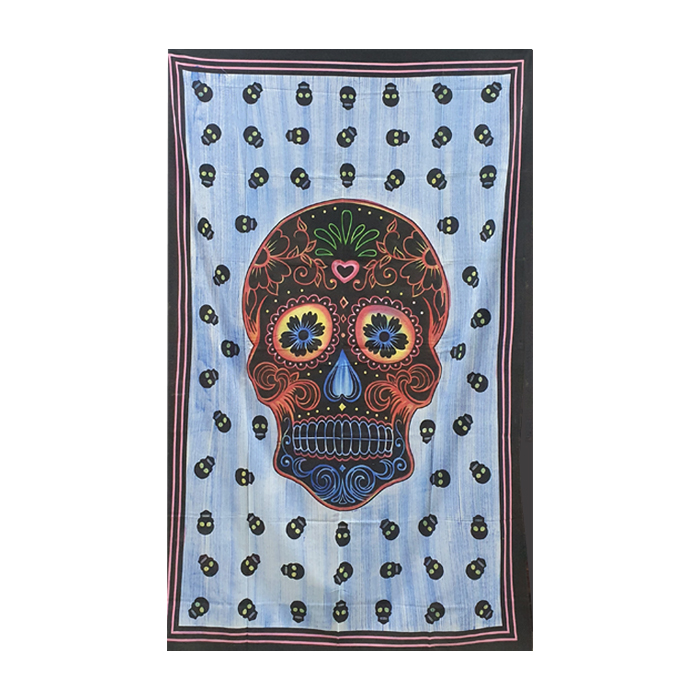 Cotton Mexican Skull Maple Tapestry