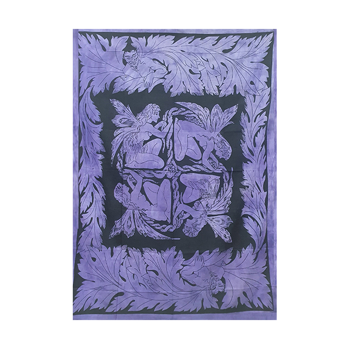Cotton Four Fairy Purple Maple Tapestry