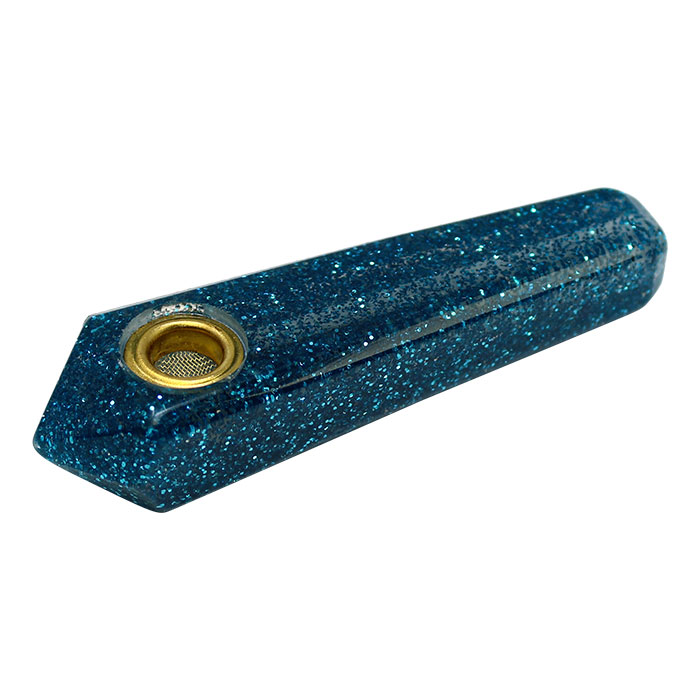 Blue Sparkly Smoking Pipe 3 Inches
