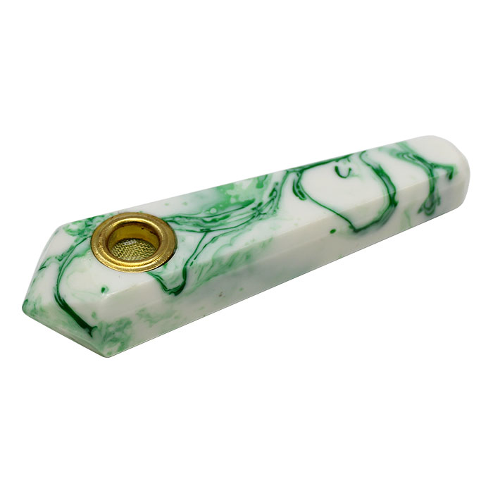 Green Marble Stone Look Smoking Pipe 3 Inches