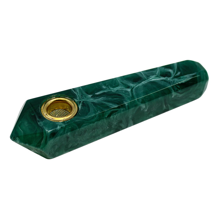 Teal Green Marble Stone Look Smoking Pipe 3 Inches