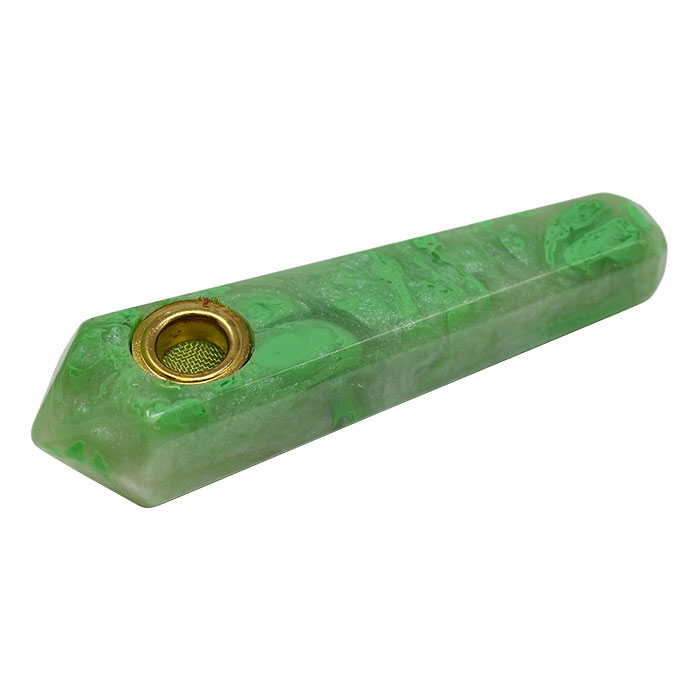 Emerald Marble Stone Look Smoking Pipe 3 Inches