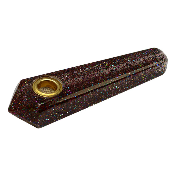 Chocolate Sparkly Smoking Pipe 3 Inches