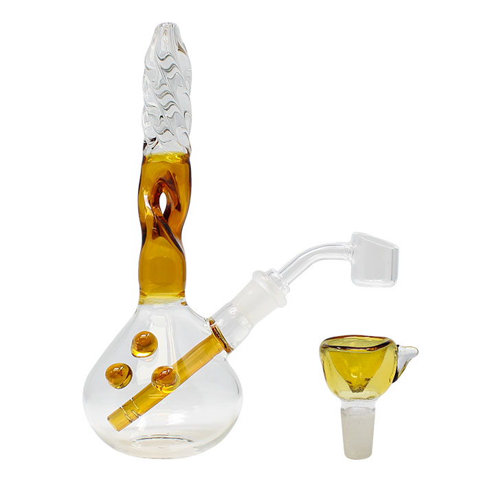 Twisted Amber Dab Rig 6 Inches