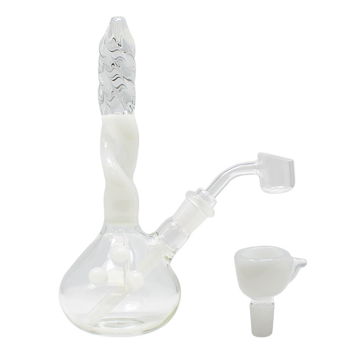Twisted White Dab Rig 6 Inches
