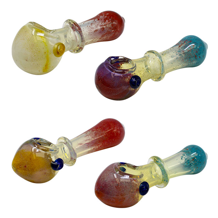 Assorted Shaded Color Glass Pipe 4  Inches