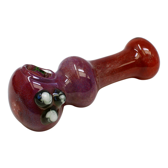 Red Double Shade Glass Pipe 5 Inches