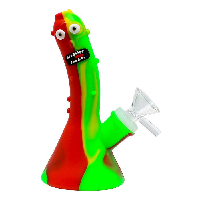 Light Green Pickle Silicone Bong 5 Inches