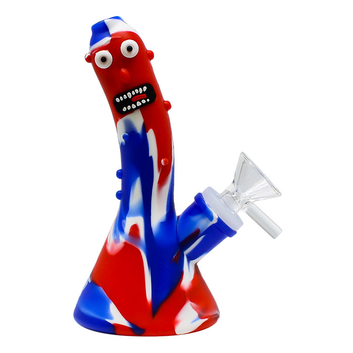 Red Pickle Silicone Bong 5 Inches