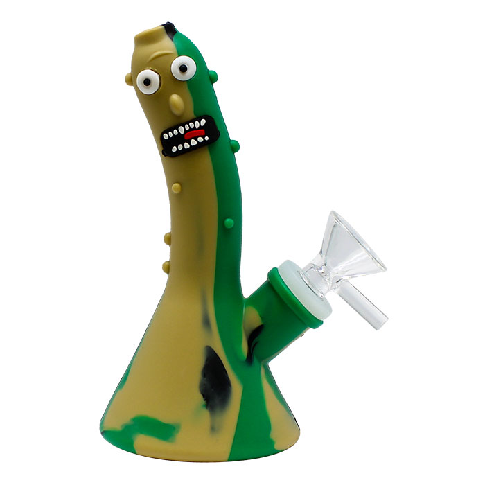 Green Pickle Silicone Bong 5 Inches