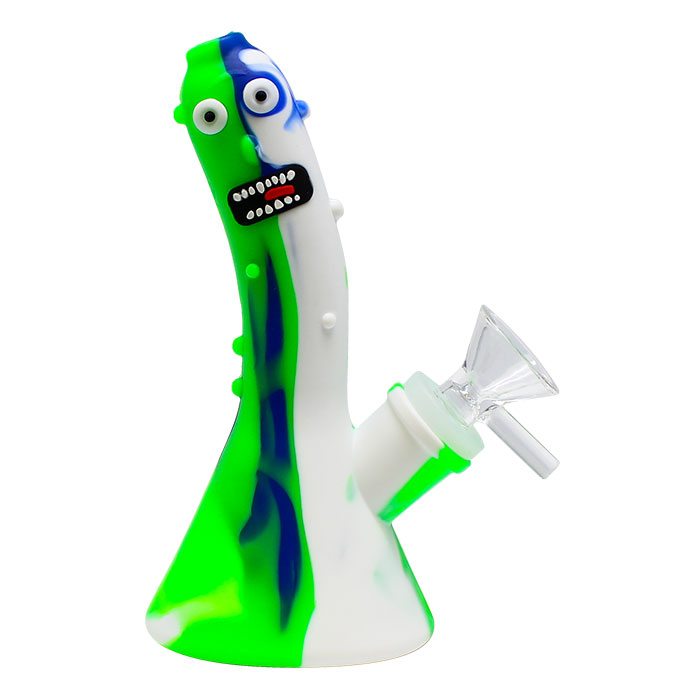 White Pickle Silicone Bong 5 Inches
