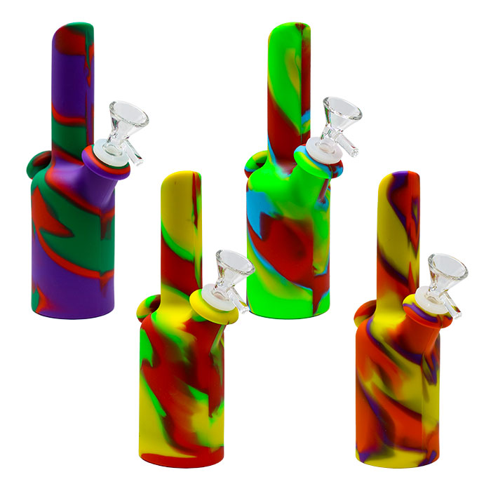 Assorted Color Silicone Bong 8 Inches