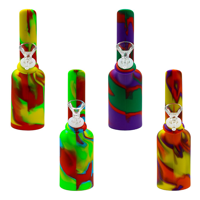 Assorted Color Silicone Bong 8 Inches
