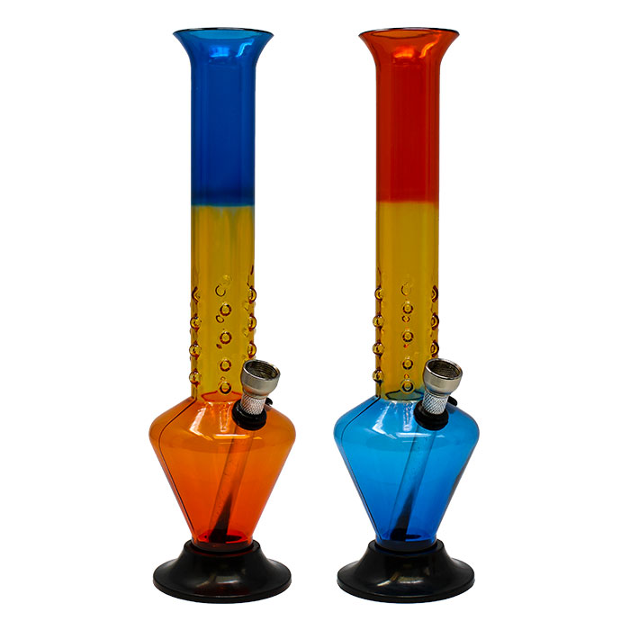 Tri Color Acrylic Bong 10 Inches