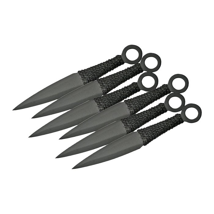 6PC Ringed Throwing Knifes 6 INCHES