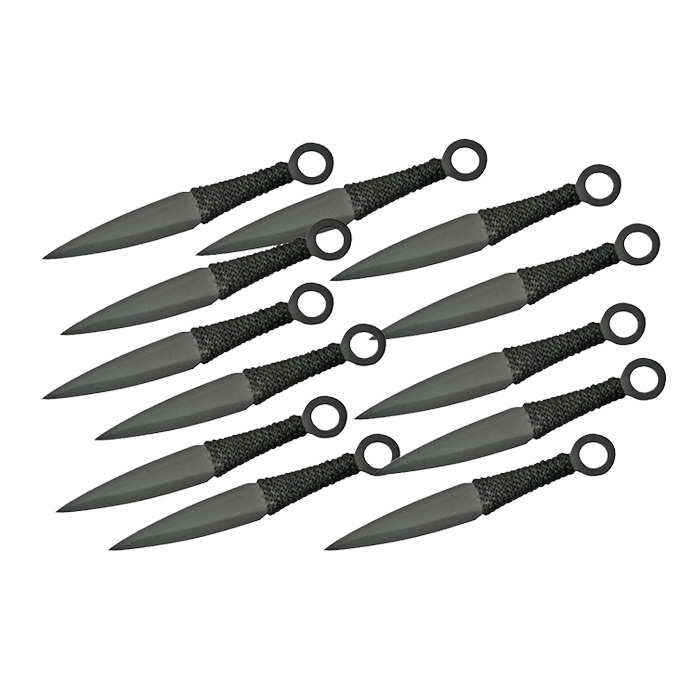 12PC Ringed Throwing Knifes 6 INCHES