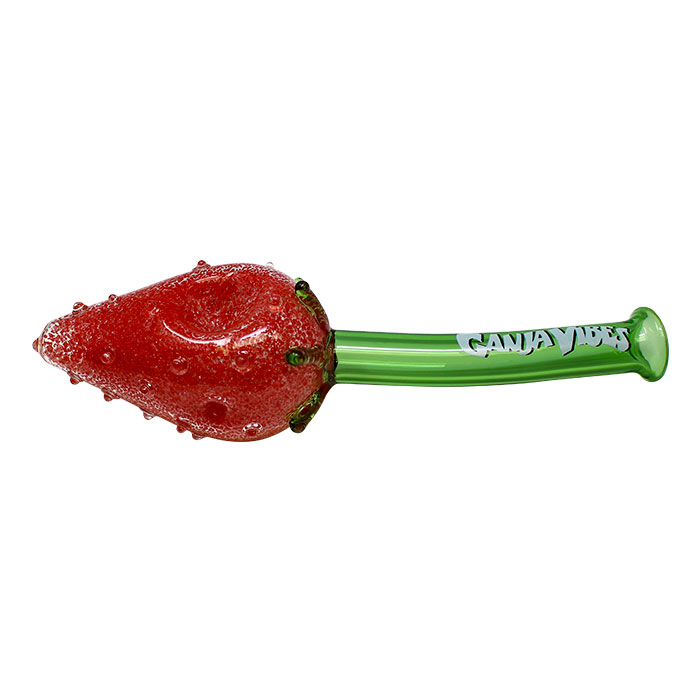 Strawberry Glass Pipe 6 Inches