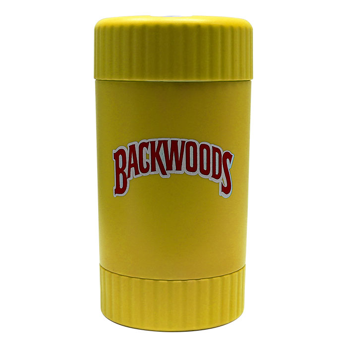 Yellow Backwoods Led Stash Can with Grinder