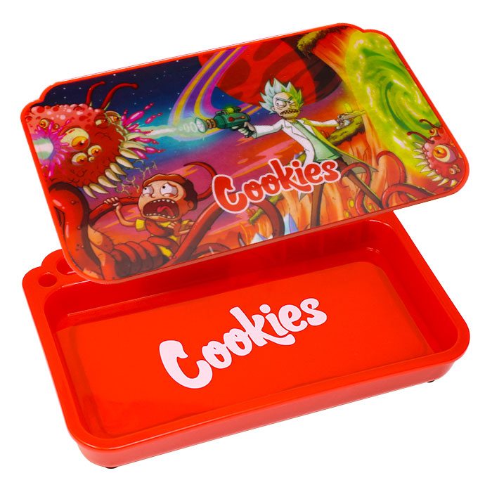 Rick and Morty Red Cookies Led Rolling Tray With Lid