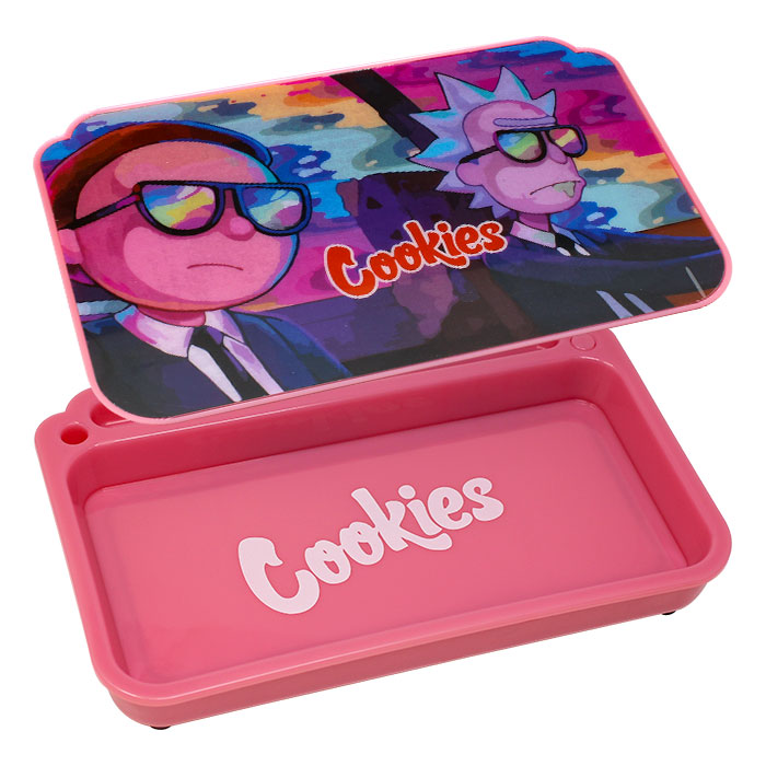 Pink Cookies Led Rolling Tray With Lid