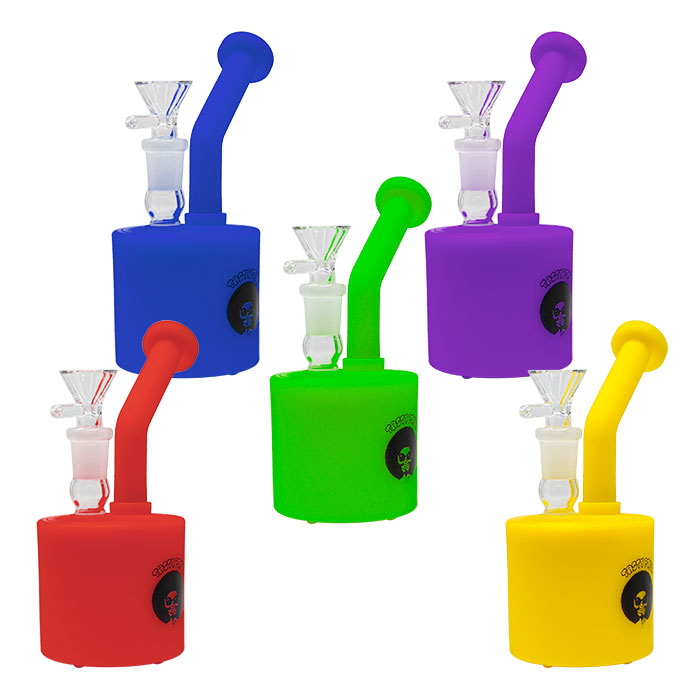 Assorted Color Tasty Puff Silicone Bong 7 Inches