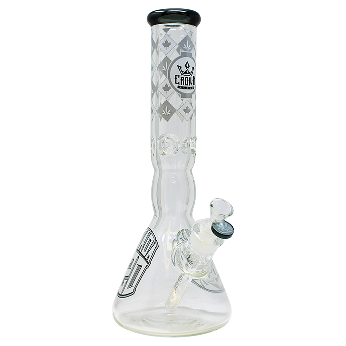Crown Glass  14 Inches Gray Canada 420 Bong