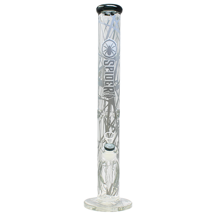 Cylindrical Spider Web Grey 18 Inches Bong