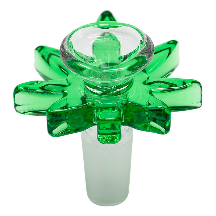 Green Glass Marijuana Bowl 14 Mm
