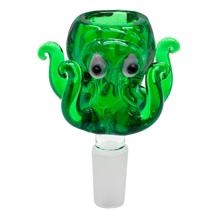 Green Glass Octopus Bowl 14 Mm